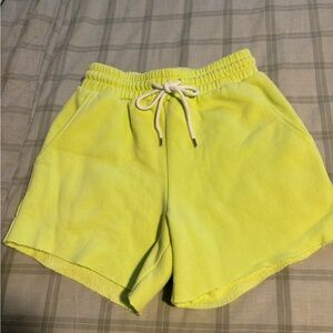 Forever 21 Neon Yellow Athletic Shorts